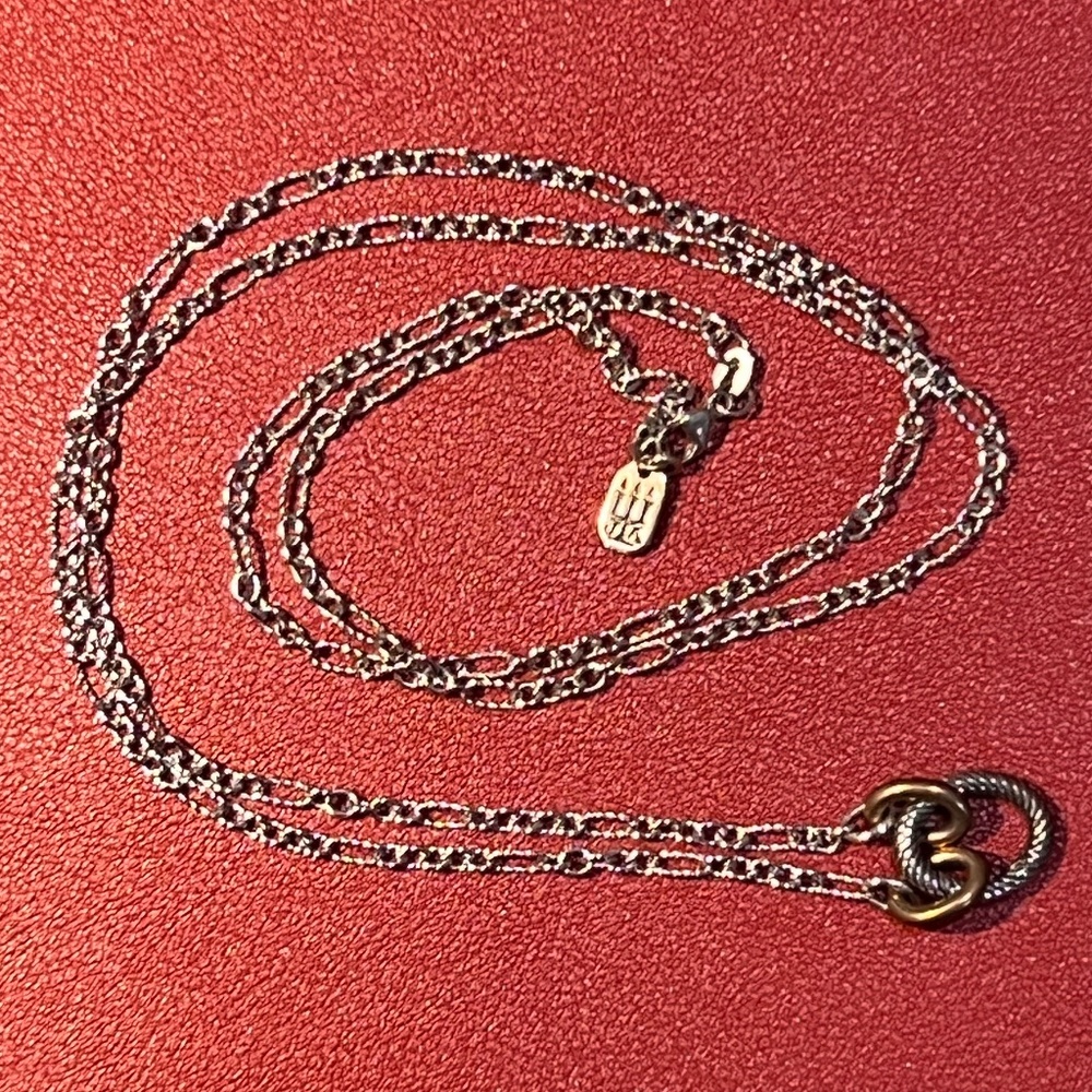 James Avery Oval Twist Changeable Charm Necklace